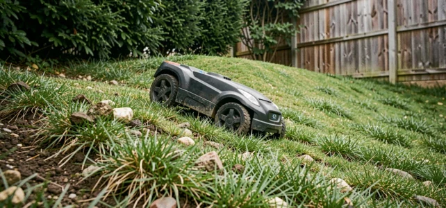 Comment choisir le meilleur robot tondeuse pour forte pente et terrain accidenté ?